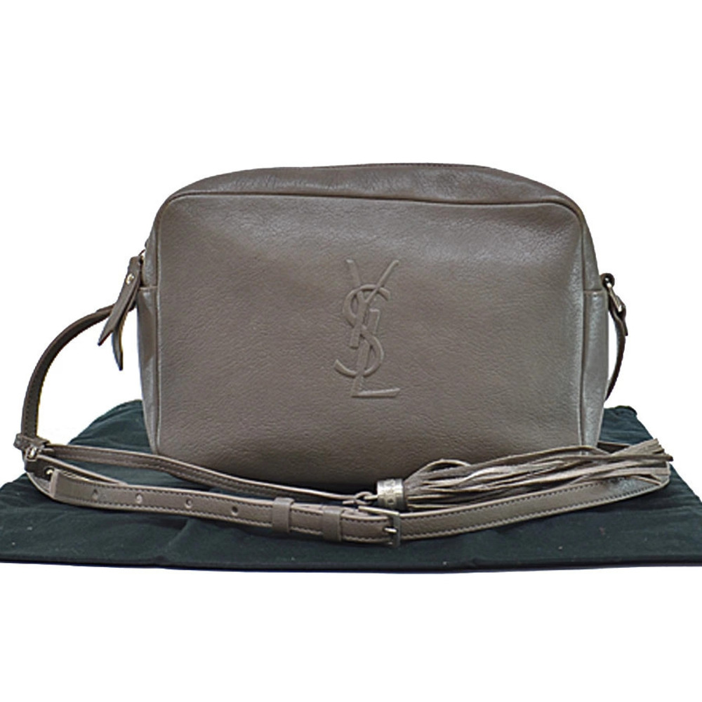 Saint Laurent Crossbody bag leather brown gray
